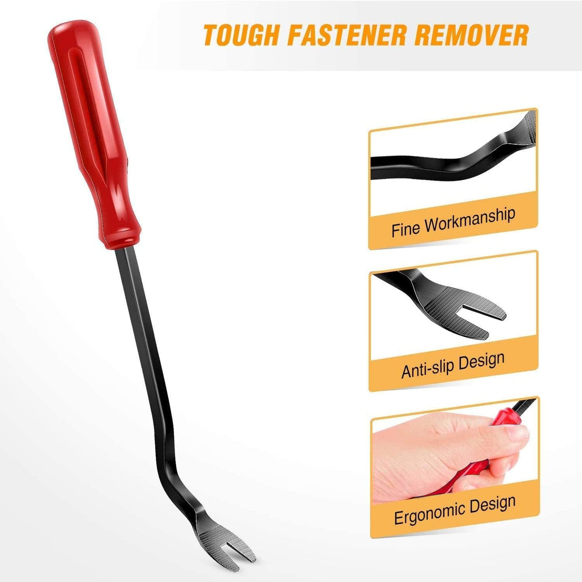 5-Piece Nylon Auto Trim Removal Tool Kit, Red - photo 4