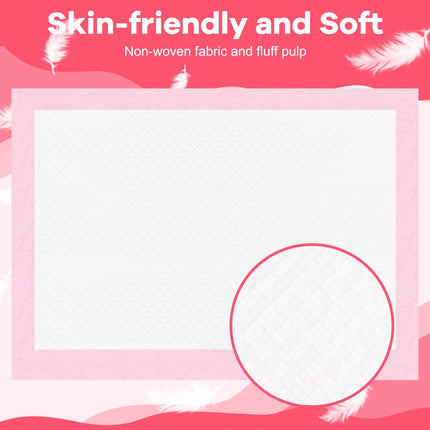 Large Disposable Changing Pads for Baby 24 x 17 Inches - Pink