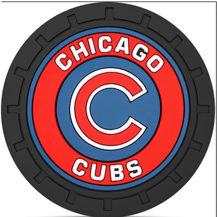Car Cup Holder Coaster for Chicago Cubs Baseball Fans Auto Recessed Silicone Cupholder Coaster Interior Accessories 2.75IN 2Pack