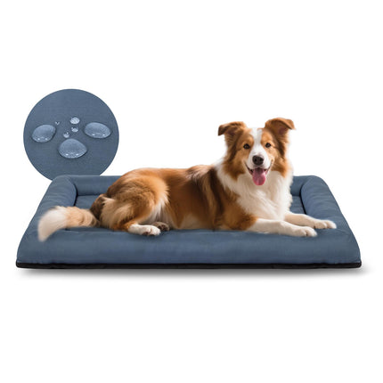 Tapete para jaula de perro para jaula de 36 inch, tapete resistente al agua de oxford ripstop 900D para perros grandes de hasta 70 lbs, cama para exteriores fácil de limpiar para auto, camping y viaje, gris