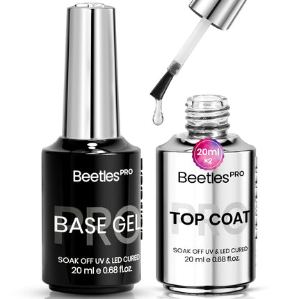 Set de 2 Pcs 15ml Top Coat y Base Coat en Gel Sin Limpieza