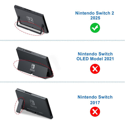 Carrying Case for Nintendo Switch 2 (2025), Shockproof Hard Shell Switch 2 Case, Protective Cover Travel Bag with 19 Game Card & 2 Micro SD Card Slots & Inner Pocket, Black
