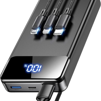 LILIO Portable Charger Power Bank，60,000mAh Battery Pack, 22.5W Power Bank Fast Charging with USB Cable, Phone Charger for iPhone 17/16/15/14/13 All Series/Samsung/Android, Camping Essentials, Black