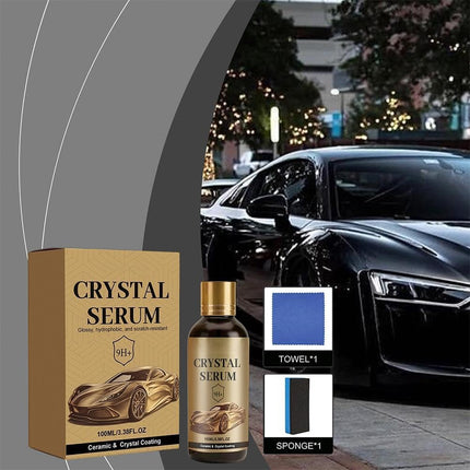100ml PTZ Crystal Serum Advanced Graphene Ceramic Coating for Cars, Quick Effect Car Coating Spray, Long Lasting 9H Graphene Coatings, Nano Coat Restore for Car Protection (2pcs)