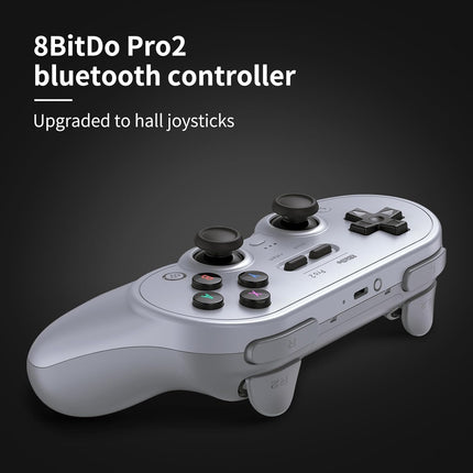AKNES 8Bitdo Pro 2 Bluetooth Controller, Hall Effect Joystick Update, Gaming Controller Compatible with Apple, Switch, Windows, Steam Deck, Android and Raspberry Pi