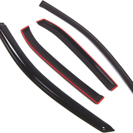 TuningPros Outside Mount Window Vent Visors Rain Guards Compatible with Toyota Camry Sedan 2007-2011 | Side Window Wind Deflectors Rain Shields | Black Tinted, 4 Pcs Set, BGWV-418RM