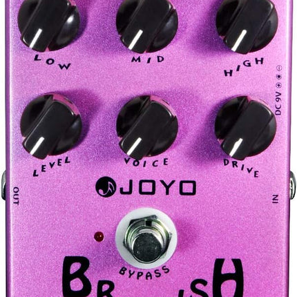 Joyo JF-16 British Sound Effects Pedal with Classic Brit-Rock Era Amp Simulator and Unique Voice Control