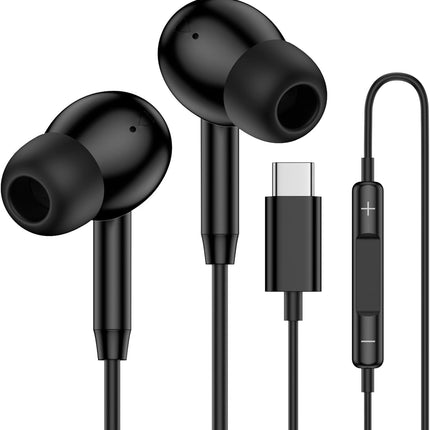 USB C Samsung Earbuds Wired Ear Buds for Samsung Galaxy A16 A17 A36 5G A26 S25 Edge A56 S26 Ultra Plus S24 FE A35 Z Fold 6 USBC In-Ear Headphones Wired Type C Earbud Earphones Headsets with Microphone