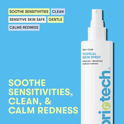 BRIOTECH Topical Skin Spray, Hypochlorous Acid Spray for Sensitive Skin, HOCl Facial Mist, Full Body Support Against Irritation, Calm Redness, Soothe Foot & Scalp, 2 oz Travel Size