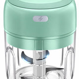 Electric Mini Vegetable Chopper, Food Chopper, Garlic Slicer Veggie, Salad, Lettuce, Onion, Chili Crusher, Tomato Dicer Chopper Cutter & Ginger Meat Mincer for Kitchen, Portable USB Chopper (250ML)