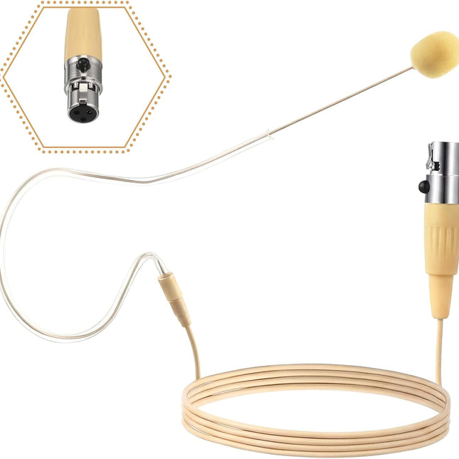 In Ear Back Electric Headset Microphone Mini XLR 3 Pin TA3F Plug Mic