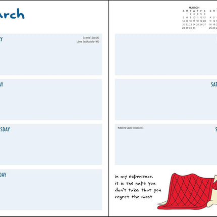 Thoughts of Dog 2027 Monthly/Weekly Planner Calendar