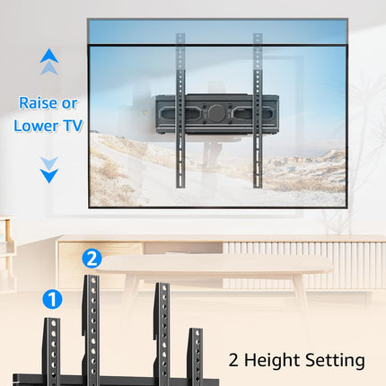 EconoMe TV Wall Mount for Most 32-65 inch Flat Screen/LED/4K TVs, TV Mount with Swivel and Tilt Articulating Dual Arms, Full Motion Wall Mount up to 16” Stud, Max VESA 400X400mm, up to 99lbs