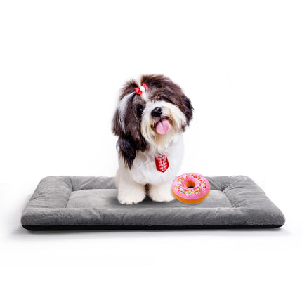 Dog Crate Pad Washable Dog Bed for Crate Medium Mat 36-Inch Gray