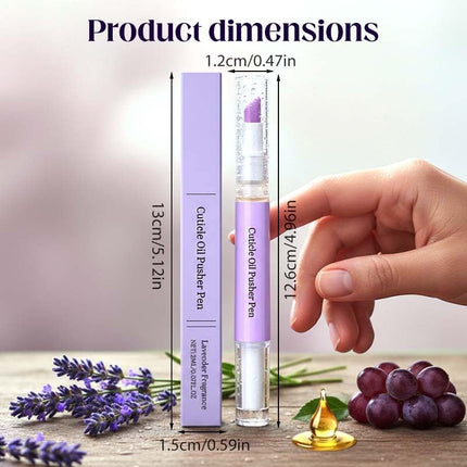 2-in-1 Cuticle Pusher & Oil Pen, 2026 New Cuticle Oil Pusher Pen, Portable Nail Care Pen Instant Cuticle Remover Tools for Dry Damaged Nails Hangnails Moisturizes Brightens (1 PCS)
