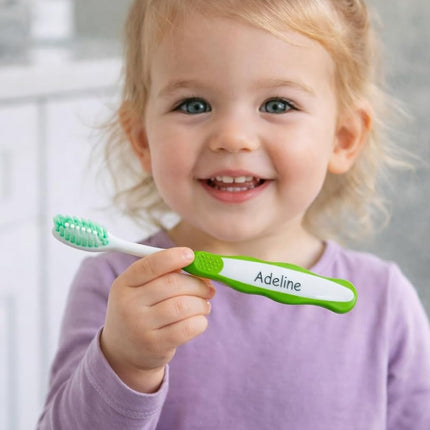 Personalized Kids Toothbrush with Name – Custom Engraved Soft Bristle Toothbrush for Toddlers & Kids – Back-to-School Gift, Stocking Stuffer, Bathroom Organizer