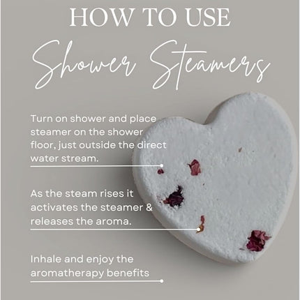 LostLove Art Co - Rose + Lavender + Sage Aromatherapy Shower Steamers | Handmade Shower Melts 3 Pack | Relaxing Self Care Spa Gift