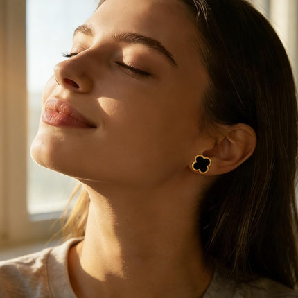 Hypoallergenic Gold Stud Earrings Chunky Statement Gold Huggie Hoop Earrings for Women Trendy Mothers Day Gift for Her
