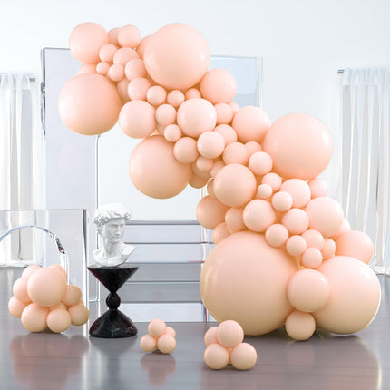 Dark Brown Balloons 100pcs Boho Coffee Neutral Different Sizes