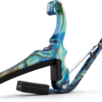 Kyser Musical Products Quick-Change Guitar Capo, KG6ABA, Abalone - For 6-String Acoustic Guitars, Made in USA, Quality, Strong, Lightweight, Quick & Easy Key Changes, Innovative, Perfect Fit