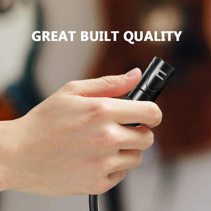 Balanced XLR Cable Male to Female - 20 Feet Purple - Pro 3-Pin Microphone Connector for Powered Speakers, Audio Interface or Mixer for Live Performance & Recording