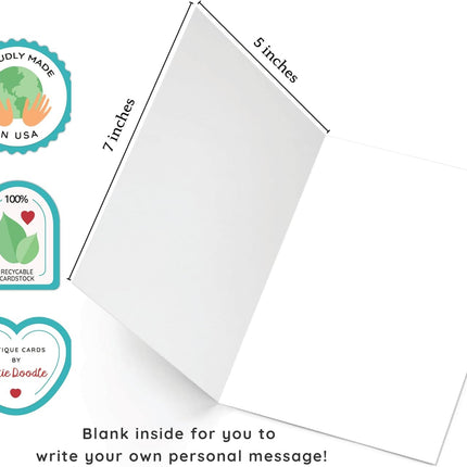 Katie Doodle - Funny Baby Shower Card (Handmade in USA) - Baby Shower Cards for Boy or Girl - Includes: 1 x 5x7 inch Congratulations Card (Awesome Babies) & 1 x Envelope (Peel & Seal)