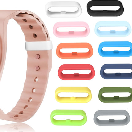 Multi-Color Band Keeper, Magic band locks, Silicone Fastener Rings Security Loop/Holder/Clips Compatible with Fitbit Charge/Charge HR/Garmin Vivofit/Disney Magic Bands 1.0/2.0 & More