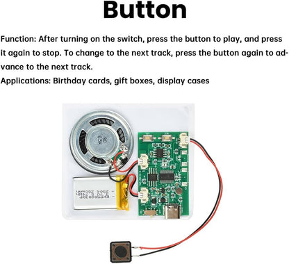 DIY Birthday Card Sound Module with Push Button and Speaker - photo 4