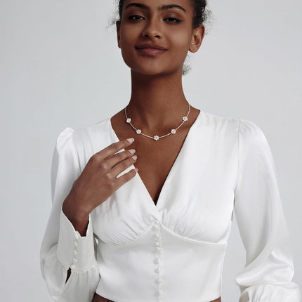 Partm Pearl Necklace for Women Trendy 14K Gold Plated Dainty Pearl Pendant Choker Set Handmade Pearl Gold Necklace Non Tarnish Simple Cute Jewelry Gifts for Women