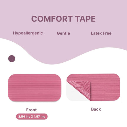 Premium Tape for Women & Men, 30-Day Supply, Comfortable Fit, Strong Hold, Flexible & Durable, 30 pcs (Pink)