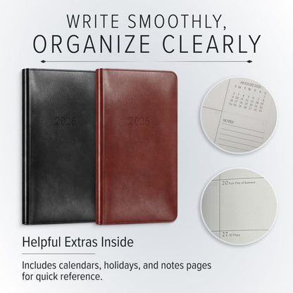 Pocket Weekly Monthly Planner 2025-2026 - Acadia Deep Red - photo 3