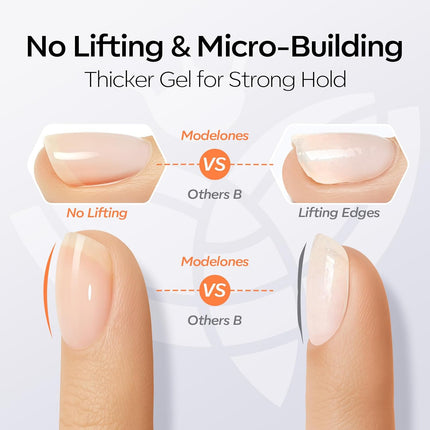 modelones Top Coat Gel Nail Polish, 2 PCS 15 ML Upgrade Silky Pro Base Extra Glossy No Wipe Clear Top Coat Set for Press On Nails Acrylic Soak Off U V LED High Shine Nail Art DIY Manicure Gift