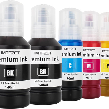 Replacement for Epson 502 Ink Refill Bottles for ET-3760 ET2760 ET2750 ET-4760 ET-2850 ET-15000 ST-4000 ST-2000 ET-3710 ET-3850 ET-3750 ET-4850 ET4750 ET2700 ST3000 ET3700 Printer (2BK C M Y)
