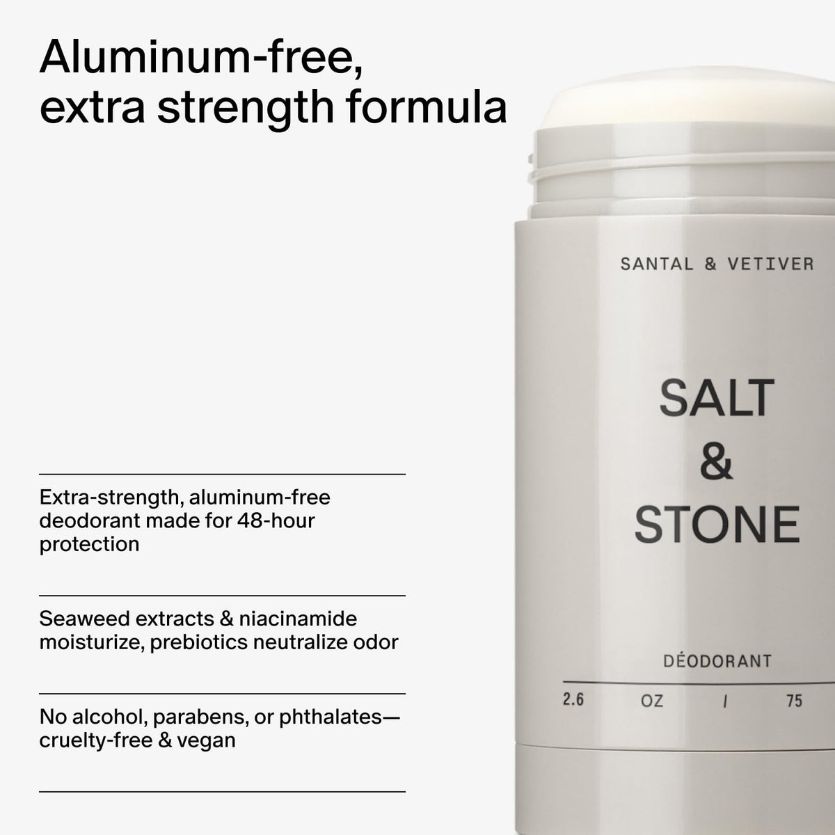Aluminum Free Deodorant | Extra Strength 48 Hour Protection for Women & Men | Made with Seaweed - photo 5