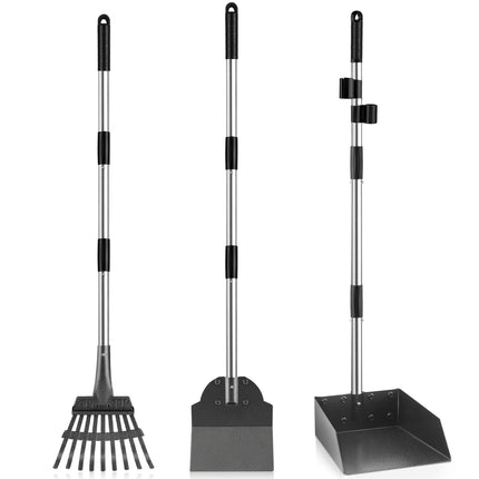 Pooper Scooper, Long Handle Dog Poop Scooper for Medium Small Dogs