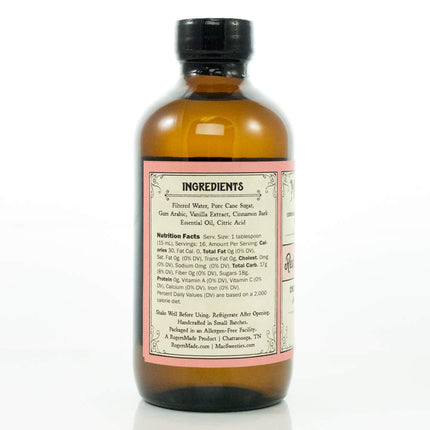MacSweeties Cocktail Syrups & Bitters - Red Hot Cinnamon Cocktail & Soda Syrup Flavor - Premium Cocktail Mix For a Fireball Whiskey - Simple Syrup for Cocktails - 8 Ounce Bottle