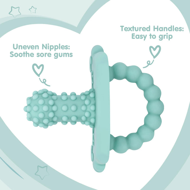 Teething Pacifier, Baby Soothes Sore Gums, BPA Free Freezable - photo 2
