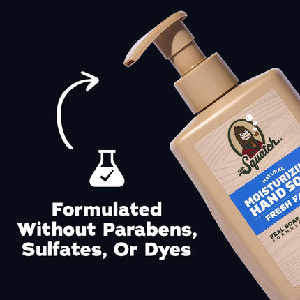 Dr. Squatch Natural Moisturizing Hand Soap - Tough on Dirt + Grime - Clean Ingredient, Gentle for all Skin Types - Moisturizing + Non-Drying - Fresh Falls (8 fl oz, 3-Pack)