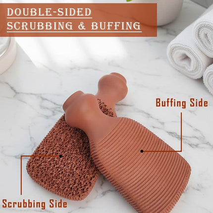 BEAUTICONE 100% Natural Terracotta Pumice Stone for Feet - Durable Callus Remover for Cracked Heels & Dead Skin - Dual Sided Foot Scrubber Pedicure Tool for Foot Care, Foot Exfoliator