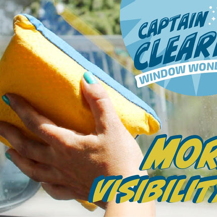 Sponge - Window Cleaner Tool for Car Windshield, Mirrors, Glass - Non-Scratch, Super Absorbent Window Cleaning Sponges - Car Cleaning Supplies 2-Pack - 6 X 4.5 X 2 in