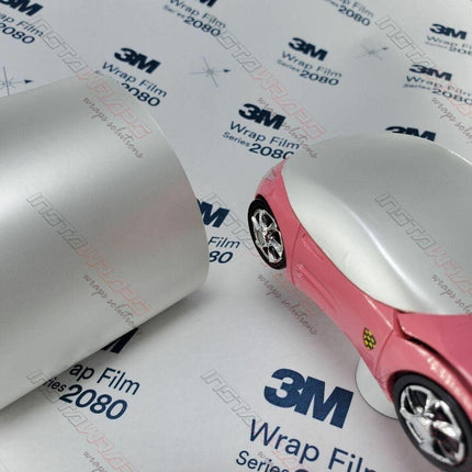 3M Car Wrap Roll 2080 Satin Pearl White | SP10 | (Sample 3in x 5in) | Automotive Vinyl Wrap for Cars - Car Interior Wrap & Exterior