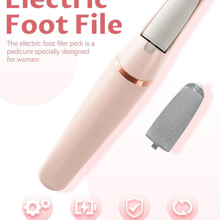 Silk 3 Pro Callus Remover, Upgraded 3rd Electric Callus Removers for Feet, Foot File Callus Remover Pedicure Tools with 2 Speeds, for Dry/Calluses/Cracked/Hard Skin - Soft Smooth Skin(Pink)