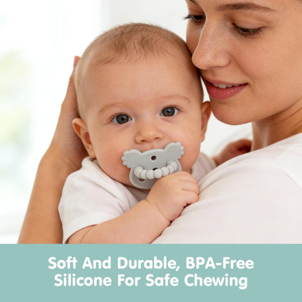 Teething Pacifier, Baby Soothes Sore Gums, BPA Free Freezable
