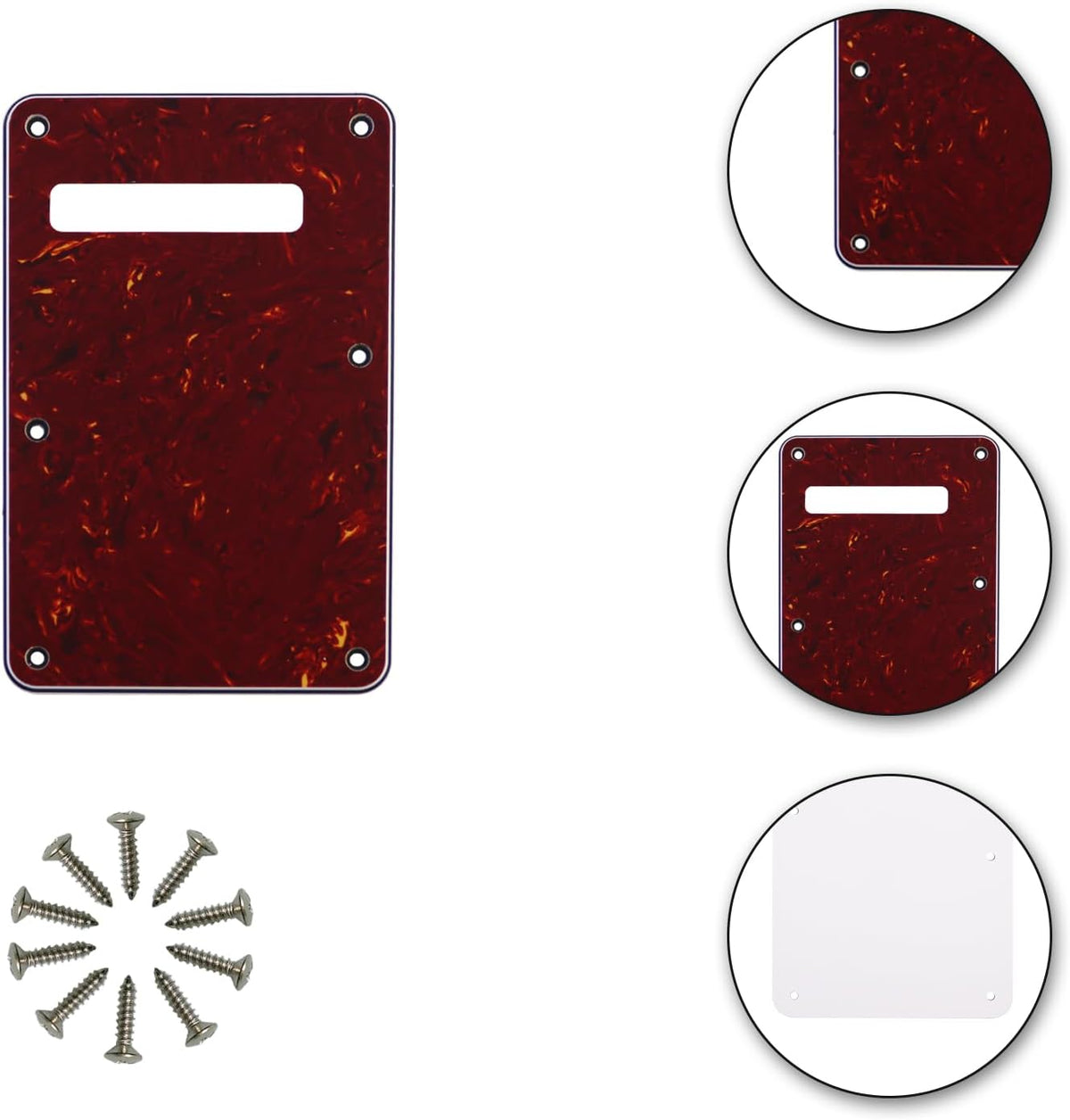 SSS 11 Holes Strat Electric Guitar Pickguard and BackPlate Set for Fender USA/Mexican Made Standard - photo 4