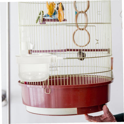 Toyvian 10pcs Detachable Acrylic Bird Food Cups and Water Feeders Small Size Hanging Cage Bowls for Parrots Canaries Finches Small Animals