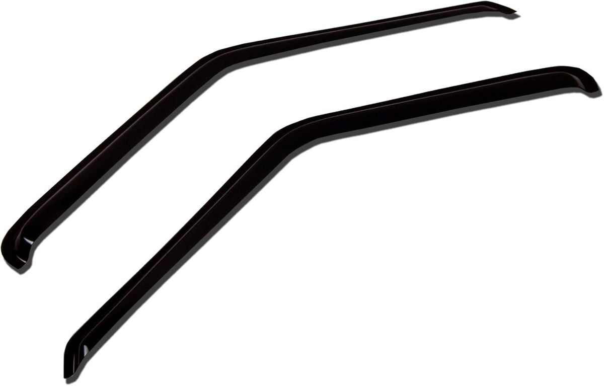Outside Mount Window Visor Deflector Rain Guard Dark Smoke 2-pc Set, Compatible with 2008-2014 Smart Smart FORTWO