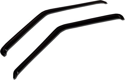 Outside Mount Window Visor Deflector Rain Guard Dark Smoke 2-pc Set, Compatible with 2008-2014 Smart Smart FORTWO