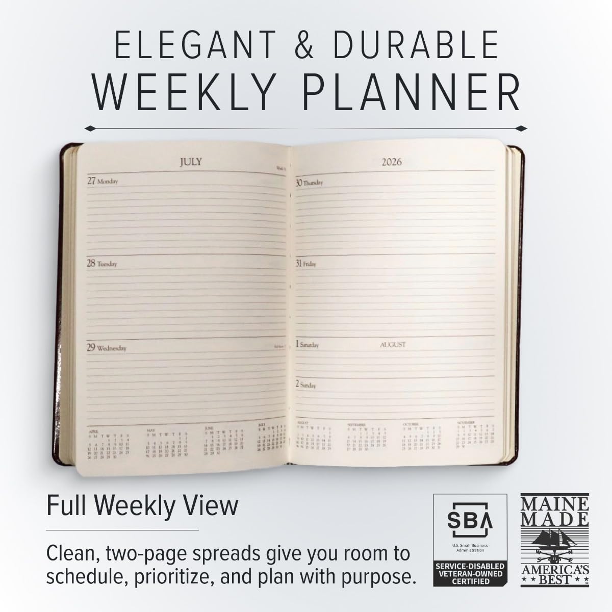 2025-2026 Weekly Monthly Planner, Acadia Plum, 8 x 5.5 - photo 2
