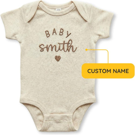 Personalized Embroidered Baby Onesies – Custom Bodysuit Gift for Pregnancy Announcement Baby Shower or First Grandchild