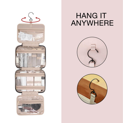 Toiletry Bag Travel Bag with Hanging Hook, Water-resistant Makeup Cosmetic Bag Travel Organizer for - photo 3
